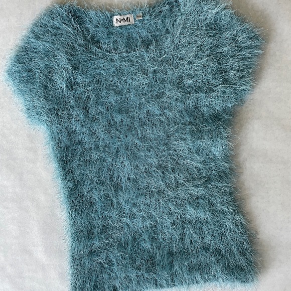 2/$20 Fuzzy Long Hair Fitted Stretch Sweater - Picture 2 of 9